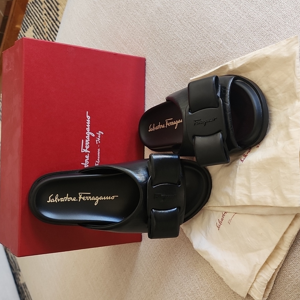 Salvatore Ferragamo Virgil Vara Bow Sporty slide sandals